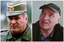 Mladic in 1993 and 2011 (Reuters)