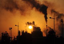Smoke billows from chemical factory (Reuters/Jianan Yu)
