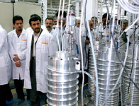 Iranian President Mahmoud Ahmadinejad visits the Natanz nuclear enrichment facility(Reuters/Ho New)