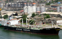 Petroleum tanker at the port of Lagos, Nigeria. (REUTERS/George Esiri) 