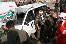 Wounded French UN peacekeepers. (REUTERS/Haidar Hawila)