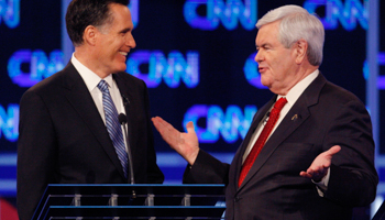 Republican presidential candidates Mitt Romney and Newt Gingrich. (REUTERS/Jason Reed)