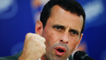 Opposition presidential candidate Henrique Capriles Radonski. (REUTERS/Carlos Garcia Rawlins)