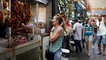 A customer at the Municipal Market in Sao Paulo. (REUTERS/Nacho Doce)