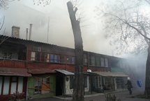 The building in Odessa where two people were detained and one killed after an explosion. (REUTERS/Handout)