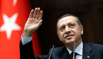 Erdogan addresses AKP members of parliament. (REUTERS/Umit Bektas)