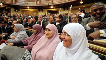 Members of the Freedom and Justice Party in Egypt's parliament. (REUTERS/POOL New)