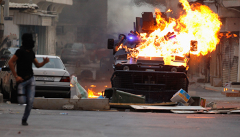 Anti-government protests in the village of Sanabis. (REUTERS/Hamad I Mohammed)