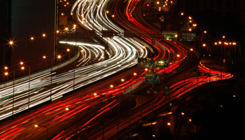 Heavy traffic on a highway during rush hour in Shanghai. (REUTERS/Carlos Barria)