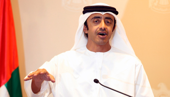 UAE Minister for Foreign Affairs Sheikh Abdallah bin Zayed al-Nahyan (REUTERS/Jumana El-Heloueh)