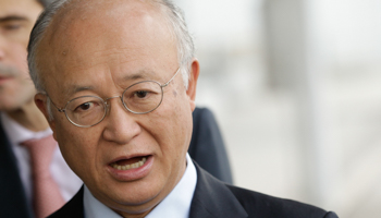 IAEA Director-General Yukiya Amano before his trip to Tehran. (REUTERS/Leonhard Foeger)