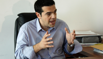 Coalition of the Radical Left leader Alexis Tsipras. (REUTERS/Yorgos Karahalis)