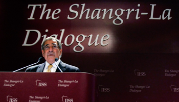 US Defense Secretary Leon Panetta speaks during the Shangri-La Dialogue in Singapore. (REUTERS/Tim Chong)