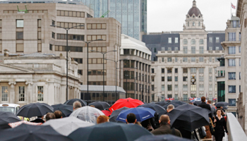 Pedestrians in the City of London. (REUTERS/Luke MacGregor)