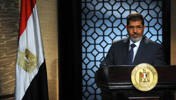 President-elect Morsi speaks during his first televised address to the nation.(REUTERS/Stringer Egypt)