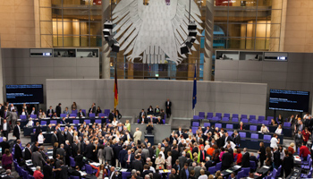 Bundestag members vote on the EU fiscal compact. (REUTERS/Thomas Peter)