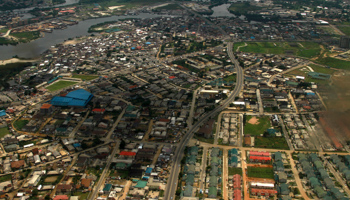 An aerial view of the oil hub city Port Harcourt (REUTERS/Akintunde Akinleye)