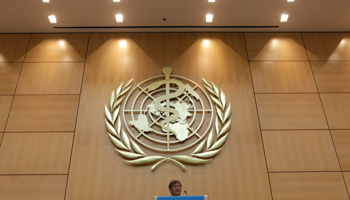 Bill Gates addresses the World Health Assembly in Geneva (REUTERS/Denis Balibouse)