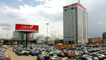 The United Bank of Africa building in Lagos (REUTERS/Akintunde Akinleye)