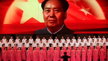 Participants sing during a revolutionary song concert in Chongqing (REUTERS/Jason Lee)