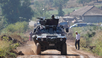 Turkish soldiers patrol on the Turkish-Syrian border (REUTERS/Osman Orsal)