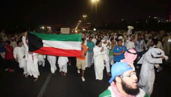 Protesters demonstrate against proposed changes to election laws in Kuwait City (REUTERS/Stringer)