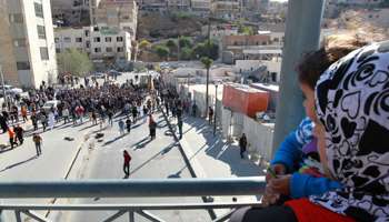 Jordanian protesters demonstrate against fuel subsidy cuts (REUTERS/Muhammad Hamed)