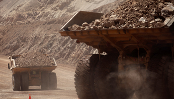 Mining trucks at a copper mine near Calama (REUTERS/Ivan Alvarado)