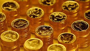 Gold bullion coins known as Krugerrands (REUTERS/Siphiwe Sibeko)