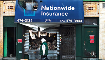 An insurance agency office that was destroyed during Hurricane Sandy in New York (REUTERS/Brendan McDermid)