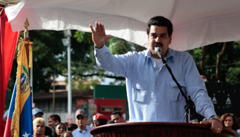 Vice-president Nicolas Maduro reads a statement about President Chavez's health (REUTERS/Handout)