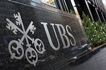 Logo of Swiss bank UBS is seen at their offices in New York (REUTERS/Andrew Burton)