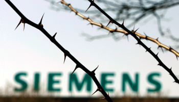 Siemens company is pictured in front of a factory (REUTERS/Tobias Schwarz)