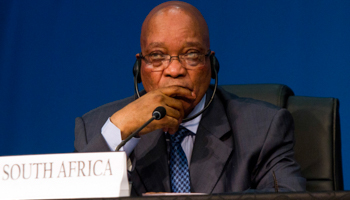 President Jacob Zuma listens during the BRICS summit in Durban (REUTERS/Rogan Ward)