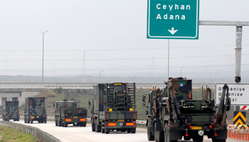 A Dutch military convoy heads to Adana as part of the NATO Patriot missile deployment (REUTERS/Umit Bektas)