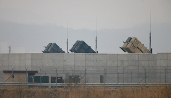 Air defence batteries are seen at the US air base in Osan, south of Seoul (REUTERS/Lee Jae-Won)