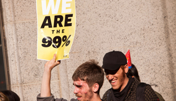 Occupy Wall Street protesters demonstrate in New York (Reuters/Andrew Burton)