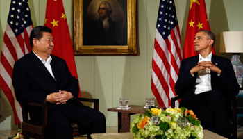 US President Barack Obama meets with Chinese President Xi Jinping (Reuters/Kevin Lamarque)