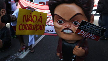 An effigy of Brazil's President Dilma Rousseff during the National Day of Struggle (Reuters/Nacho Doce)