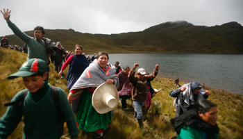 Andean people protest (Reuters/Enrique Castro-Mendivil)