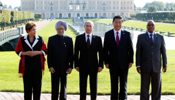 BRICS leaders pose for a picture (Reuters/Sergei Karpukhin)