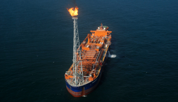 India's Reliance Industries KG-D6's floating production storage and offloading vessel is seen off the Bay of Bengal (Reuters/Reliance Industries/Handout)