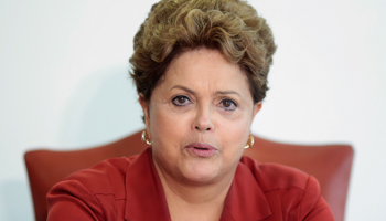 Dilma Rousseff reacts during a meeting in Brasilia (Reuters// Ueslei Marcelino)