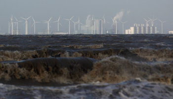 Wind turbines are pictured near the town of Emden (Reuters/Ina Fassbender)