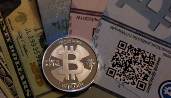 A picture of a Bitcoin is shown (Reuters/Jim Urquhart)