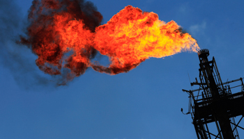 Excess natural gas is being flared, or burnt off, at a flare stack at the refinery in Tula, Mexico  (Reuters/Henry Romero)