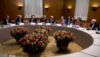 Iran and six world powers gather at the United Nations Palais in Geneva in November 2013 (Reuters/Carolyn Kaster/Pool)