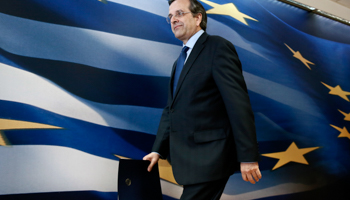 Prime Minister Antonis Samaras in Athens (Reuters/Yorgos Karahalis)