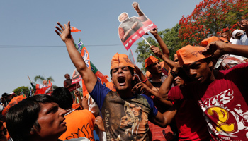 Supporters of Hindu nationalist Narendra Modi (Reuters/Adnan Abidi)