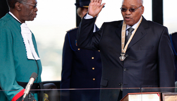 Jacob Zuma is sworn in as president of South Africa in Pretoria May 9, 2009 (Reuters/Kim Ludbrook/Pool)